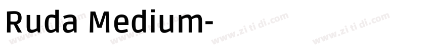 Ruda Medium字体转换